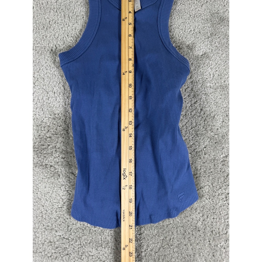 Fabletics Blue Ribbed Racerback Tank Top TK2356180 XS - Picture 5 of 8